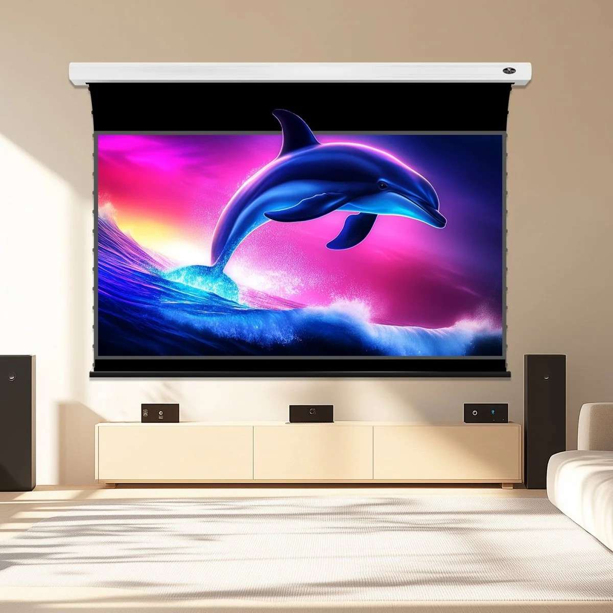 VIVIDSTORM Fusion ALR Enhanced Long Throw Motorized Drop Down Projector