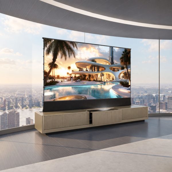 VIVIDSTORM Motorized Laser TV Cabinet Geneva