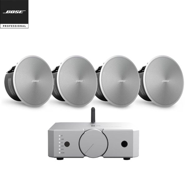 BOSE Professional DesignMax DM2C-LP In-Ceiling Loudspeaker + Luxe Vision Compact Amplifier Sound System